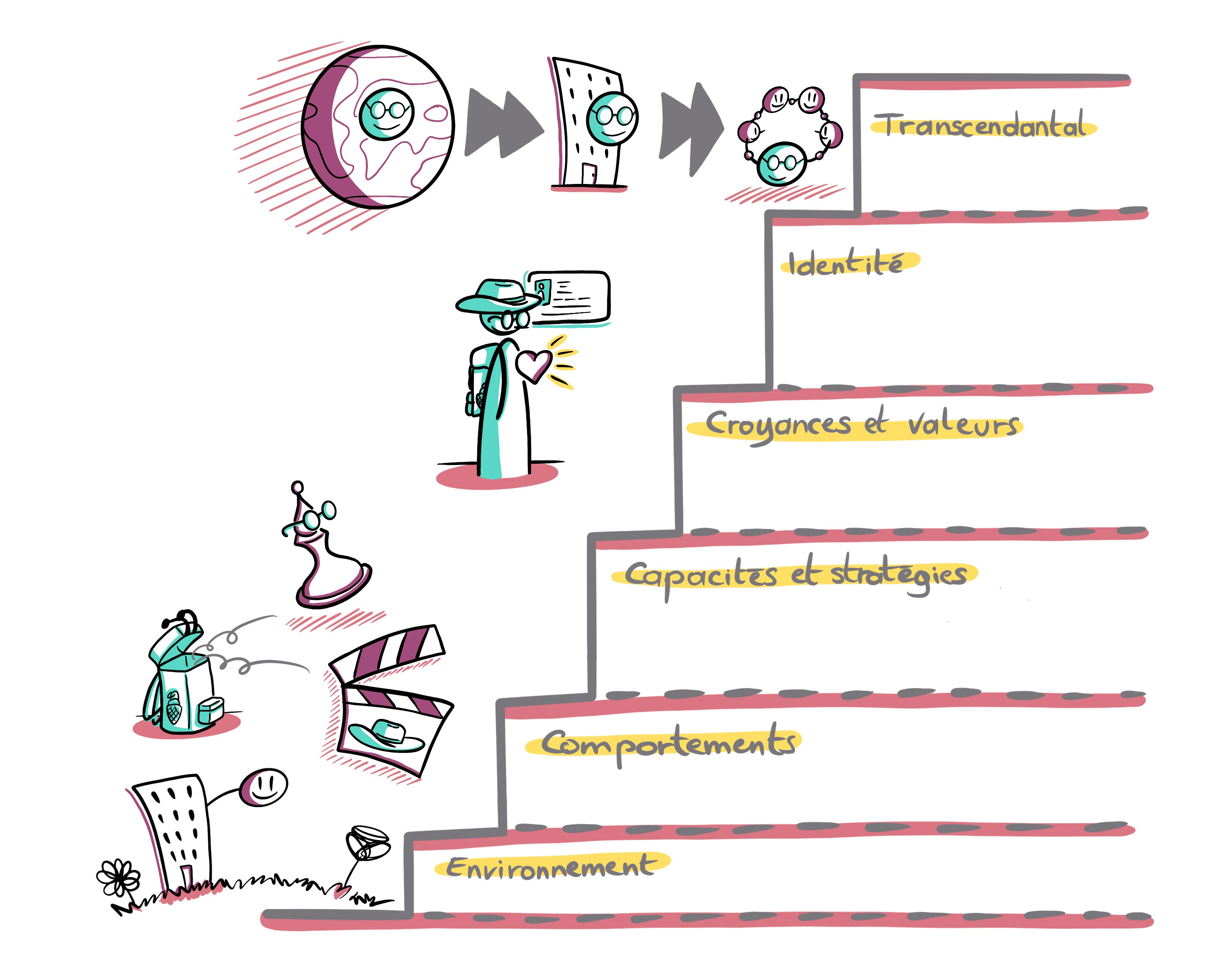 Représentation illustrée de la structure